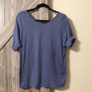 casual blue top